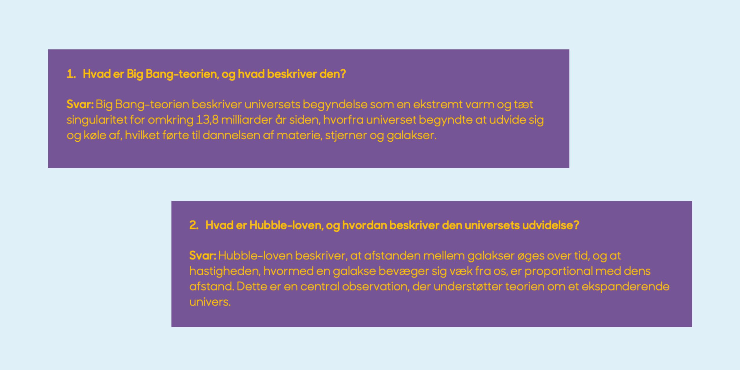 Quiz og byt - Mod det uendelige univers